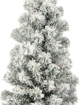 I.GE.A. Dekobaum Weihnachtsdeko, Weihnachtsbaum (1 St), Tannenbaum auf Holzfuß mit Kunstschnee 60 cm