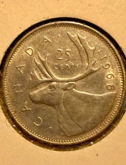 3 Silbermünzen Canada 25 Cent 1968, 10 Cent 1960, Großbritannien 1 Schilling 1922 - Mannheim