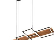 TRIO Leuchten LED Pendelleuchte Harper, Dimmfunktion, mehrere Helligkeitsstufen, LED fest integriert, Warmweiß, Hängelampe aus Holz und Metall, höhenverstellbar, LED mit 3 Dimmstufen