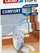 tesa Insektenschutz-Fensterrahmen Insect Stop COMFORT selbstklebendes Klettband Ersatzrolle, 5,6m, (Packung, 1-St., Selbstklebendes Klettband), Klettband zur bohrfreien Fixierung am Fenster für Fliegengitter - weiß in 00000