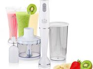 Hyundai Stabmixer HB983, 380 W, 3in1 (Hacken, Schlagen, Mixen), DC Motor, 600 ml, 2 Geschwindigkeiten