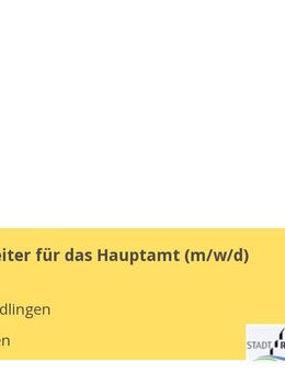Sachbearbeiter für das Hauptamt m/w/d - Riedlingen