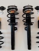 Fahrwerk Serienfahrwerk Standardfahrwerk BMW E46 3er vormontiert Stoßdämpfer Federn Domlager Staubschutz neu in 14979