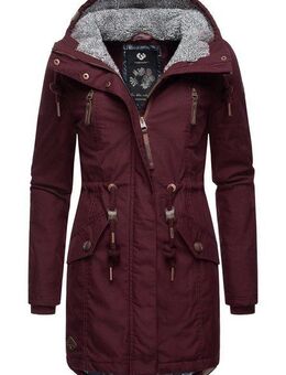 Ragwear Wintermantel Elsie stylischer Winterparka mit Kapuze und Teddyfleece