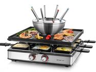 Emerio Raclette RG-128187, 8 Raclettepfännchen, 2200 W, 3in1 Raclette - Grill - Fondue