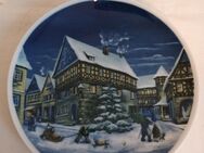 Weihnachtsteller Zierteller Jahrgangsteller Porzellan Kobalt Sammelteller 1982 - Essen