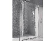 welltime Walk-in-Dusche Mailand, Einscheibensicherheitsglas, in 3 verschiedenen Breiten (90,100, 120cm), 6mm Sicherheitsglas