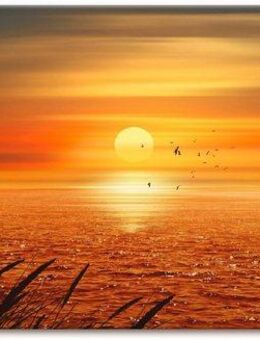 Artland Wandbild Sonnenuntergang über dem Meer, Sonnenaufgang & -untergang (1 St), als Leinwandbild, Poster, Wandaufkleber in verschied. Größen