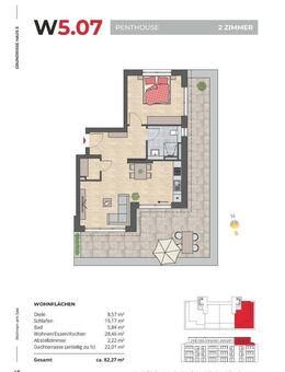 2 Zimmer ganz oben! Sonniges Penthouse im Seedomizil, WE 5.07 - Radolfzell (Bodensee)