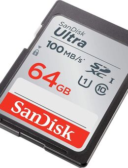 SDXC Speicherkarte, SanDisk Ultra 64GB mit einer Datenübertragung von bis zu 100MB/s, Windows Update 10 & 11 - 01-2024 - Fürth