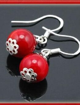 Ohrringe Ohrhänger Silber 925 Schaumkoralle Damen NEU - Ravensburg