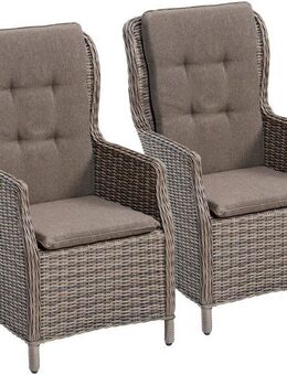 MERXX Gartenstuhl Riviera (Set, 2 St), 2er Set, Polyrattan, Stahl