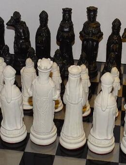 Schach Schachspiel Ritter von Schottland Schachfiguren weiß - Schwarz - Spraitbach