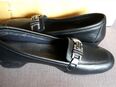Hush Puppies Leder Mokassin schwarz Gr. 40 Schnalle in 65931