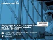 Bauingenieur Hochbau / Tragwerksplanung (m/w/d) - Attraktive Auftraggeber - privat und öffentlich - Hechingen