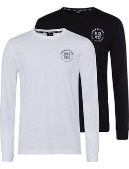 H.I.S Langarmshirt (Packung, 2-tlg., 2er-Pack) Langarm, bedruckt, Rundhalsausschnitt, aus 100% Baumwolle