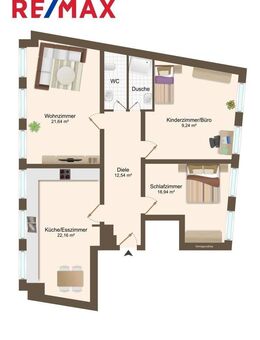 Am Perlachberg / Augsburg 3 1/2 Zimmerwohnung mit Wohnküche zu vermieten ( WG möglich ) - Augsburg