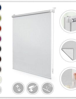 Seitenzugrollo Klemmfix Hitzeschutz, LICHTBLICK ORIGINAL, verdunkelnd, ohne Bohren, freihängend, Klemmfix, mit Thermobeschichtung