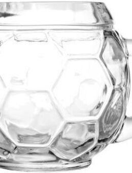 Stölzle Bierkrug Fußball, Glas, 6-teilig