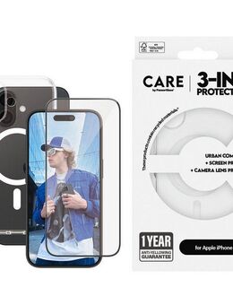 CARE by PanzerGlass Handyhülle Flagship 3-in-1 für Apple iPhone 16, Backcover, Schutzhülle, Handyschutzhülle, Case, Schutzcase, stoßfest