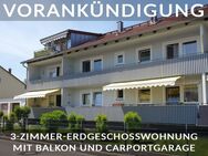 Bald verfügbar: Charmante 3-Zimmer-Erdgeschosswohnung mit Balkon und Carportgarage in Waldkraiburg! - Waldkraiburg