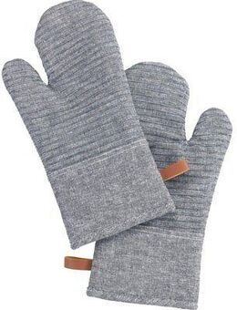 WENKO Topfhandschuhe Modell Ada Stripes, (Set, 2-tlg), Ofen- und Grillhandschuhe, extra langer Schaft, Baumwollinnenseite