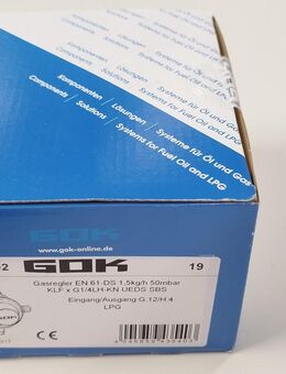 Neuer (unbenutzt) GOK Niederdruckregler EN61-DS 1,5kg/h 50 mbar inkl. Schlauchbruchsicherung LPG - Lorch (Baden-Württemberg)