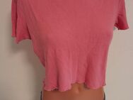 24Colours Shirt M 40 bauchfrei gerippt rosa T-Shirt Basic Damen - Mühlberg (Elbe)