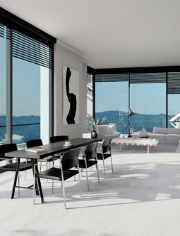 PANORAMA! Stilvolles Design trifft auf atemberaubende Aussicht. Penthouse mit 135qm Dachterrasse und Pool - Luxuriöse 4 Zimmer Wohnung mit 3 Bädern - Gorxheimertal