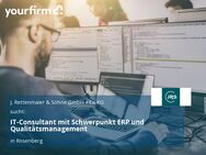 IT-Consultant mit Schwerpunkt ERP und Qualitätsmanagement - Rosenberg (Regierungsbezirk Stuttgart)