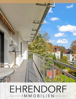 Parkstraße: Elegante, sanierte Erdgeschosswohnung mit großem Balkon und Ausblick über die Stadt - Lüdenscheid