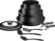 Tefal Topf-Set Ingenio Unlimited On, Aluminium (Set, 13-tlg., Kasserolle 16/20/24 cm, Bratpfanne 24/28 cm, 3 Deckel, Küchenhelfer), Antihaft, Thermo-Signal, abnehmbarer Griff, alle Herdarten, Induktion