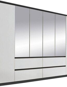 rauch Drehtürenschrank Mainz mit Spiegel und Passepartout optional mit Beleuchtung, Außentüren mit Push-to-Open Funktion