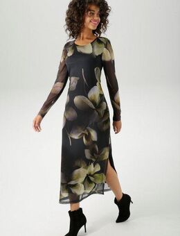 Aniston CASUAL Maxikleid mit großflächigen Batik-Blüten bedruckt