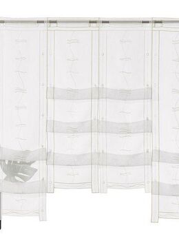 Weckbrodt Scheibengardine Selina (1 St), Stangendurchzug, transparent, Voile, Hochraff, Gardine, Voile, echte Stickerei, transparent, Store