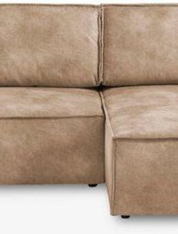 Home affaire Ecksofa SHERWOOD Schlafsofa 267 cm, L-Form, Schlaffunktion mit Bettkasten (210x136 cm), Cord, Vintage, Samtvelours