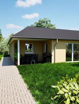 Doppelhaushäfte im Bungalowstil mit 60 m² Ausbaureserve im Dach!!! - Schöningen