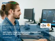 SAP Public Cloud Authorization Consultant (m/w/d) in Voll - oder Teilzeit - Heidelberg