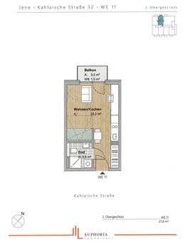 Ideal für Studenten: Modernes 1- Zimmer Apartment zu vermieten!!! - Jena