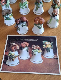 Tierbabys-Skulpturen-Sammlung / 11 Porzellan-Glöckchen - Hamburg Wandsbek