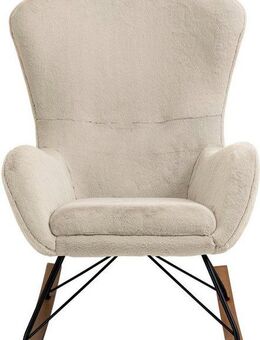 SalesFever Schaukelstuhl Komfortabl und im Vintage-Stil, in Lammfelloptik