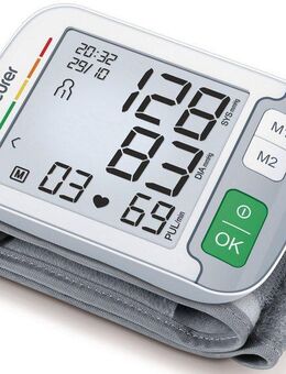 BEURER Handgelenk-Blutdruckmessgerät BC 51 mit Durchschnittswertberechnung der letzten 7 Tage, Farbiger Risikoindikator und Arrhythmie-Erkennung