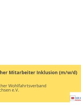 Pädagogischer Mitarbeiter Inklusion (m/w/d) - Aurich