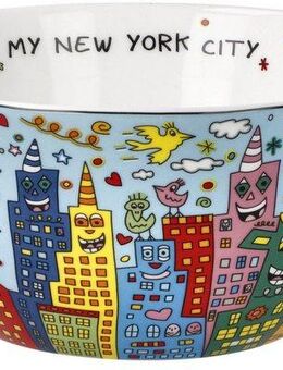 Goebel Dekoschale Rizzi, Pop Art, Fine Bone China, James Rizzi - My New York City Day