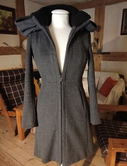 Zara Wollmantel mit Kapuze Gr.XXS Grau - Beeskow