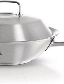 Fissler Wok ORIGINAL-PROFI COLLECTION® Wok mit Deckel, Edelstahl 18/10 (2-tlg), mit breitem Schüttrand, Kaltmetallgriffen. Made in Germany