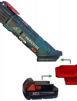 #NEU# Adapter Milwaukee M18 18V Akkus auf Parkside X20V TEAM Elektrowerkzeuge Set24253 - Wuppertal
