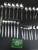 BSF Dänisch Perl Besteck 18/8 Edelstahl Messer Gabeln Löffel Kaffeelöffel Kuchengabeln Mokkalöffel Eierlöffel Tassenlöffel, 40 Teile zus. 199,- in 24944