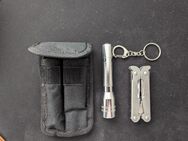 Edelstahl Multitool Set Zange Messer Schraubendreher Öffner Lampe Gürteltasche - Hamburg