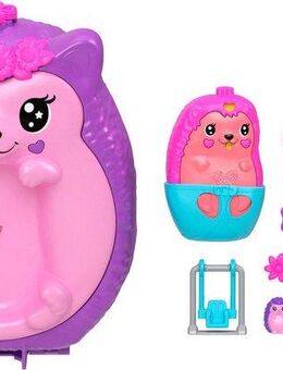 Polly Pocket Spielwelt Igel-Mama & Baby Schatulle